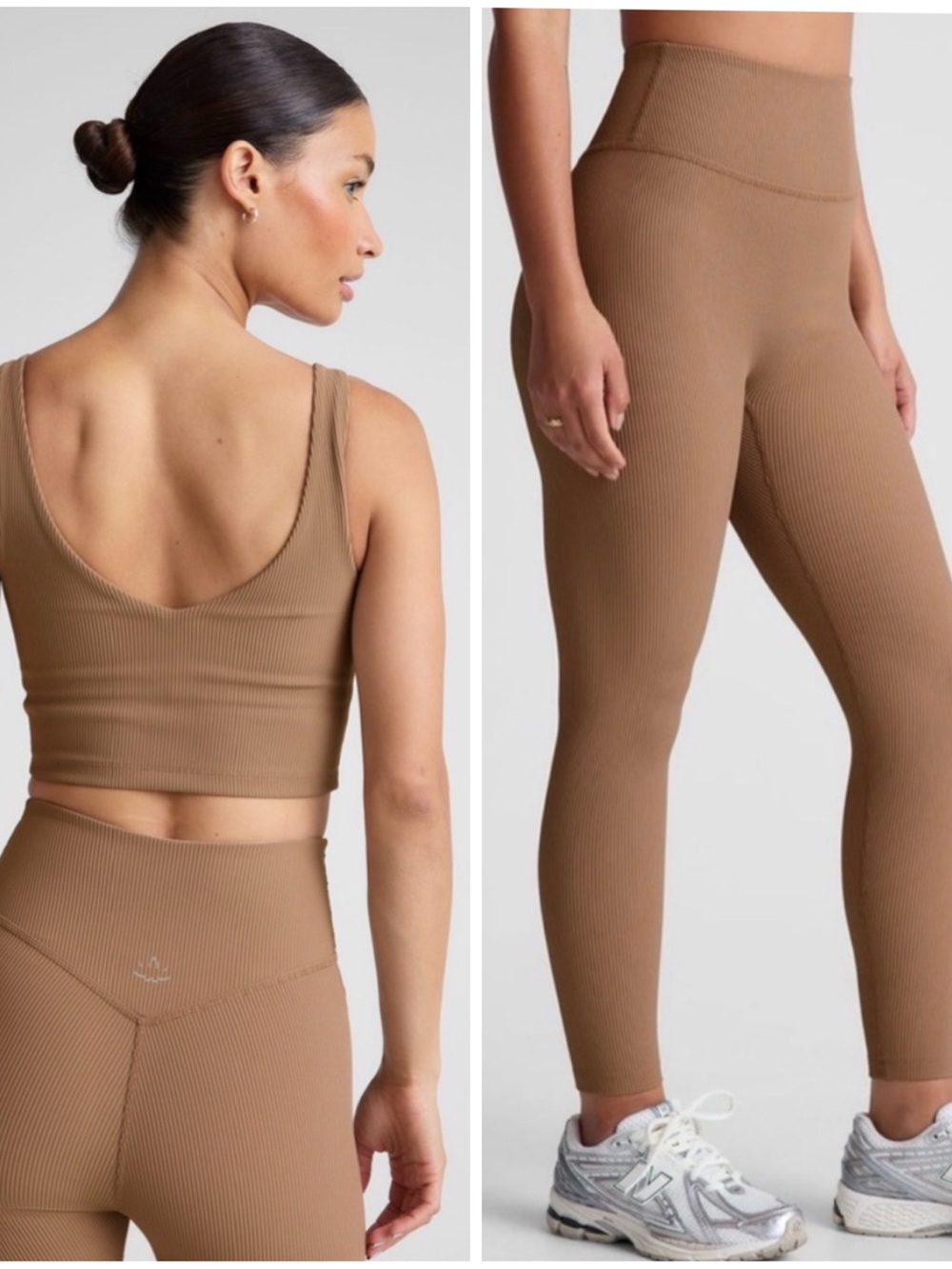Beyond Yoga Impulse Ribbed Leggings in Desert Sand XS NWT